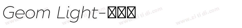 Geom Light字体转换